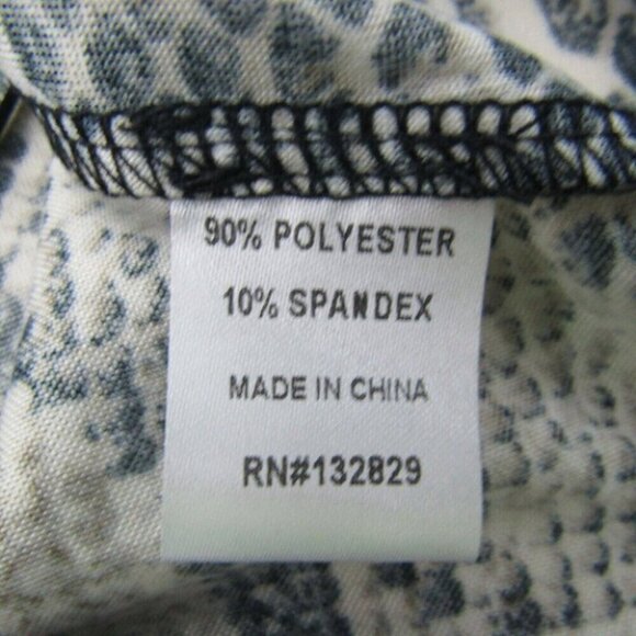 Revolve Super Down Snakeskin Print Cutout Top Size M Long Sleeve Mock Neck - Picture 8 of 10